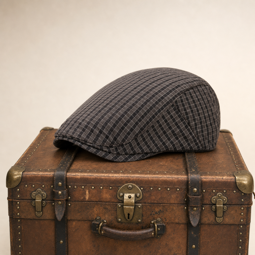 Lightweight Grid Cap — MORPETH — Tobacco Brown