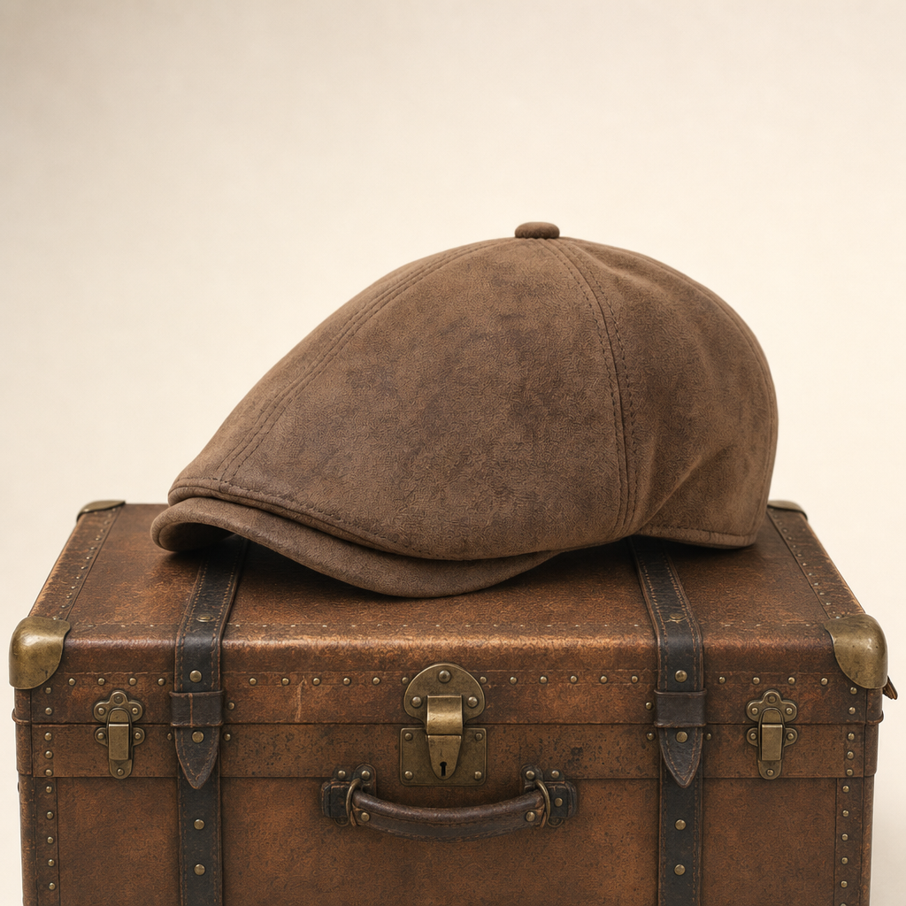Warm Leather Blend Cap — REETH — Tobacco Brown
