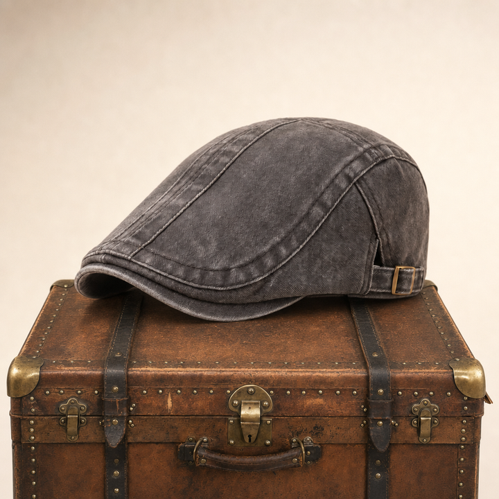 Denim Strip Cap — MASHAM — Tobacco Brown