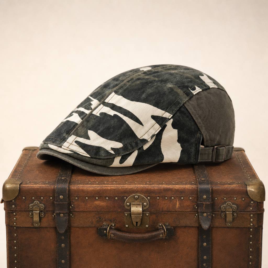 Camo Cotton Cap — SKIPTON — White