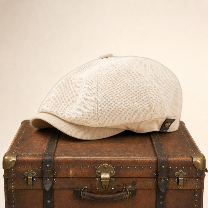 Linen Crown Cap — GRASSINGTON — White
